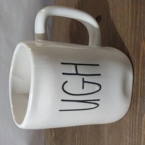 Rae Dunn UGH white coffee mug